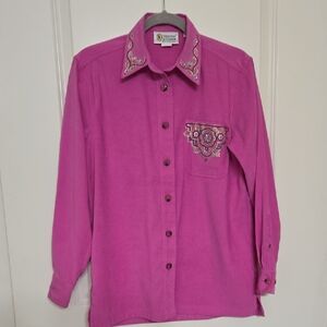 Christine Alexander Pink Button Down Shirt
